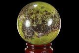 Polished Green Opal Sphere - Madagascar #95855-1